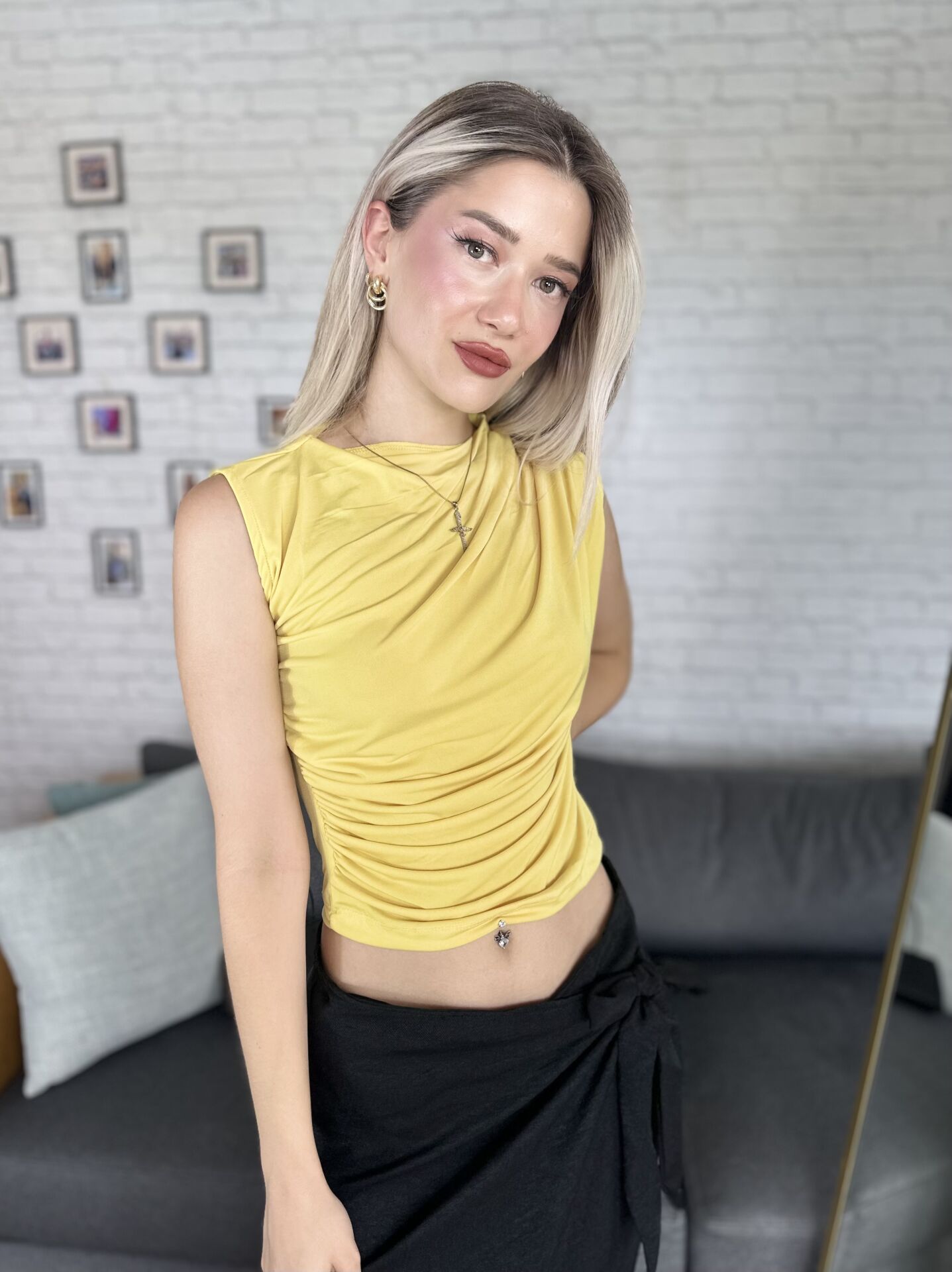 Sandy Büzgülü Bluz