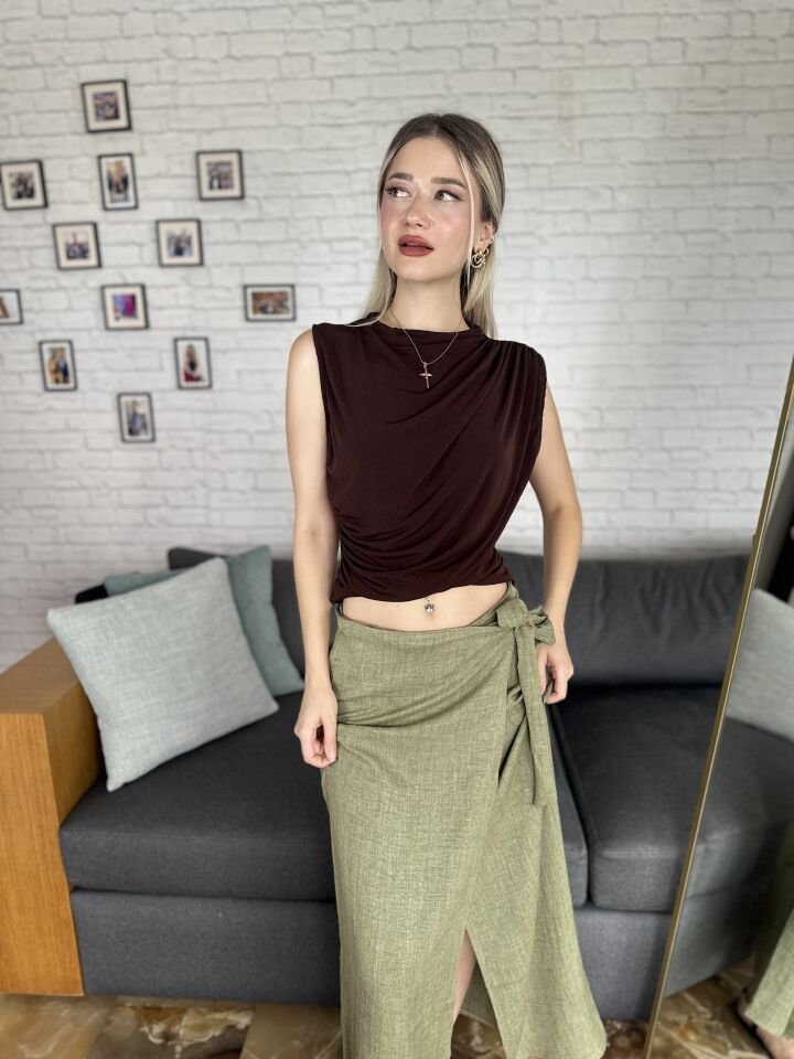 Sandy Büzgülü Bluz