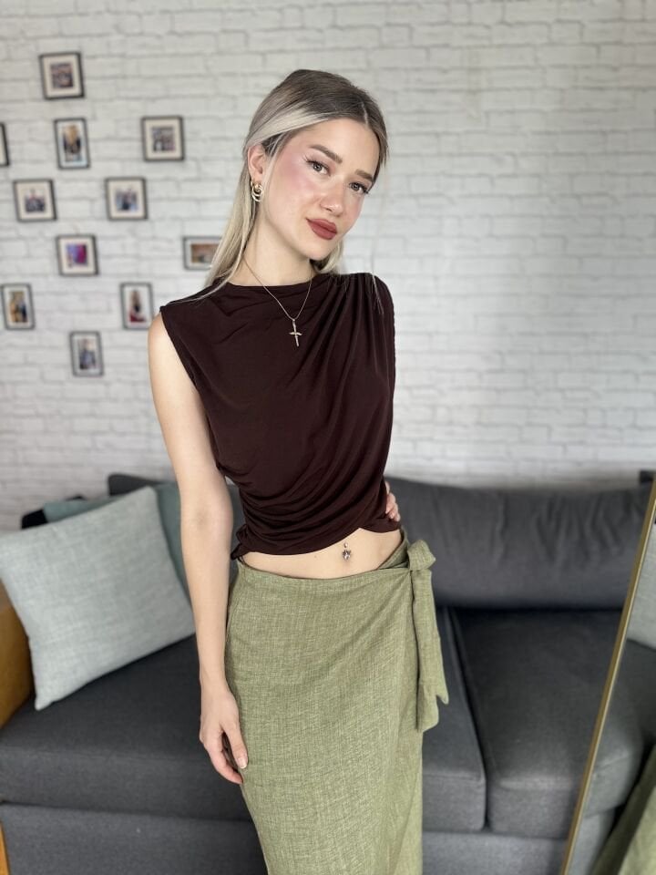 Sandy Büzgülü Bluz